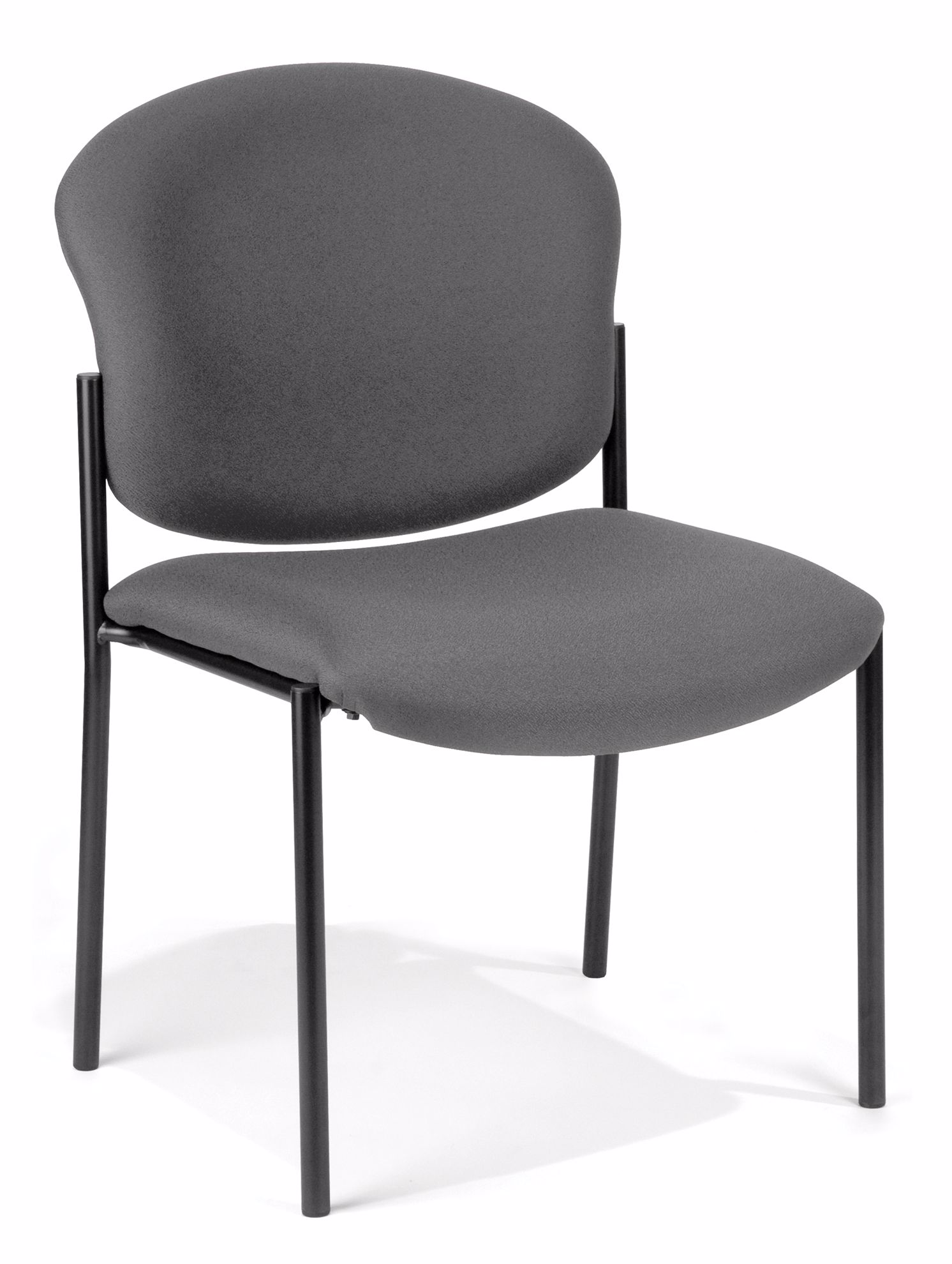 Academy Furniture. DELUXE ARMLESS STACK CHAIR GRAY FABRIC