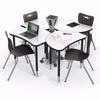 Picture of Shapes Harmony Configurable Student Desk - 7919 Amber Cherry Front Surface and Laminate Backer Back Surface - Black Legs - No Bookbox - Black Edgeband- Addt'l colors avail.