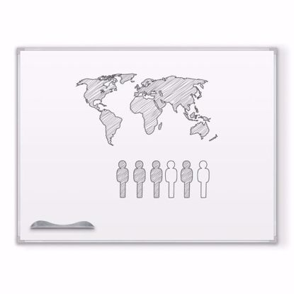 Picture of Ultra Trim - Porcelain Markerboard, Silver - 4H x 8W