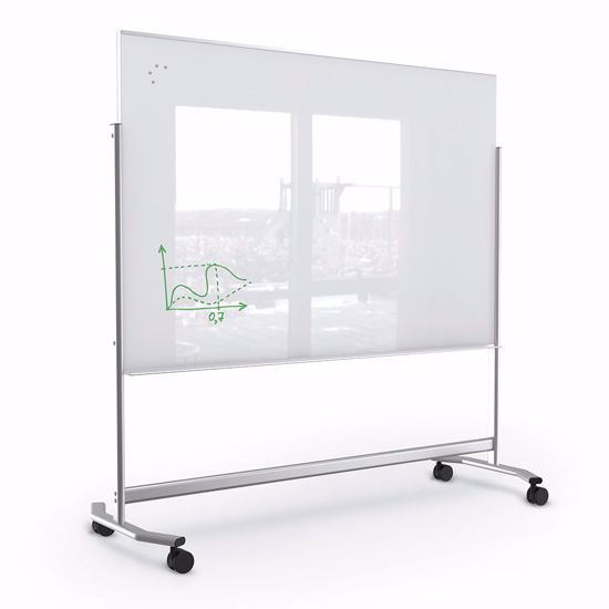 Picture of Visionary Move Mobile Black Magnetic Glassboard - 3x4