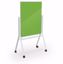 Picture of White Visionary Curve Mobile Glass Whiteboard - 3 x 4 - Lime Green