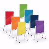 Picture of White Visionary Curve Mobile Glass Whiteboard - 3 x 4 - Lime Green