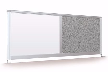 Picture of Desktop Privacy Panel - 58" Combo (Porcelain/Pebbles Vinyl-Lt Quarry)