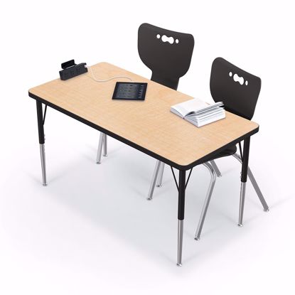 Picture of Activity Table - 24"x36" Rectangle - Fusion Maple Top Surface - Black Edgeband Addt'l colors & edges available