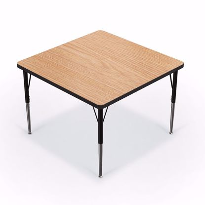 Picture of Activity Table - 60" Square - Amber Cherry Top Surface - Black Edgeband Addt'l Colors avail