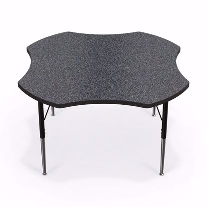 Picture of Activity Table - 48" Clover - Amber Cherry Top Surface - Black Edgeband Addt'l Colors avail