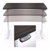 Picture of Up-Rite Electric Height Adjust Desk 60"W x 30"D Size Gray Nebula Rectangular Top with Black Edgeband and Frame Avail in different sizes, colors & shapes