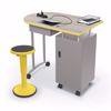 Picture of Mobile Teacher Workstation - Silver Base - Grey Nebula Top - Platinum Edge Addt'l colors avail