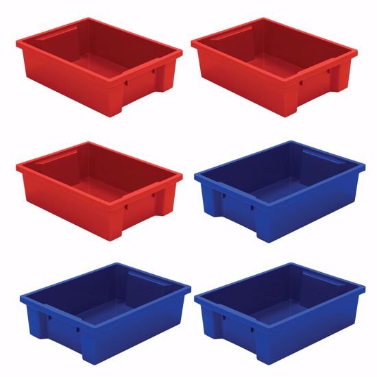 Picture of Best-Rite Tubs - set of 6 (3 Red, 3 Blue)