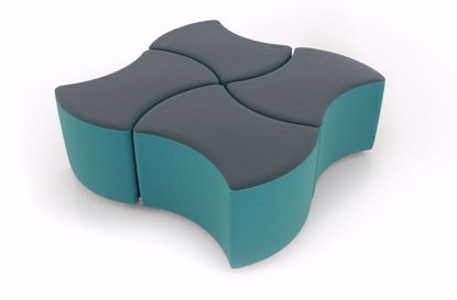 Picture of Bowtie Ottoman- 28x21x18H (Glides, Legs, or Casters) - Fomcore Bench Series                                                                                                                                                                                                                                                                                                                                     