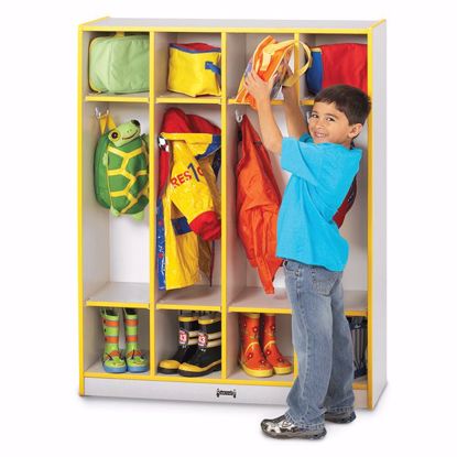 Picture of Rainbow Accents® 4 Section Coat Locker - Yellow