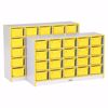 Picture of Rainbow Accents® 25 Cubbie-Tray Mobile Storage - without Trays - Yellow