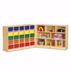 Picture of Jonti-Craft® 25 Cubbie-Tray Mobile Fold-n-Lock - with Colored Trays