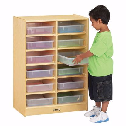 Picture of Jonti-Craft® 12 Paper-Tray Mobile Storage - with Clear Paper-Trays