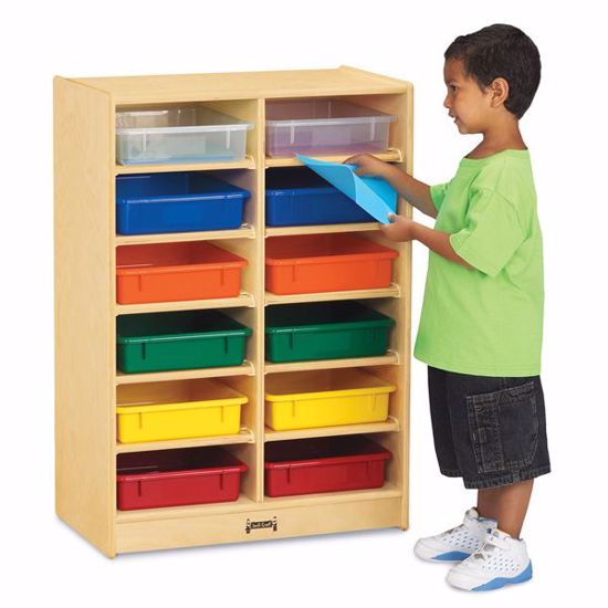 Picture of Jonti-Craft® 12 Paper-Tray Mobile Storage - with Colored Paper-Trays