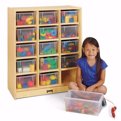 Picture of Jonti-Craft® 15 Cubbie-Tray Mobile Unit – with Clear Trays