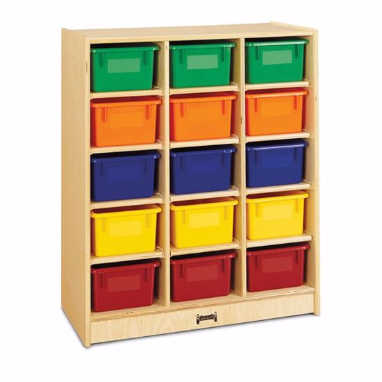 Picture of Jonti-Craft® 15 Cubbie-Tray Mobile Unit – with Colored Trays