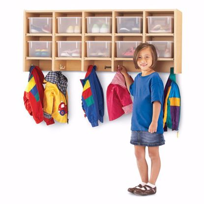 Picture of MapleWave® 10 Section Wall Mount Coat Locker - without Cubbie-Trays