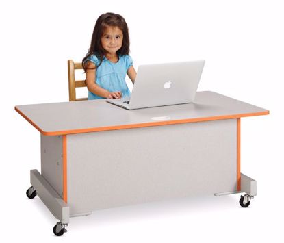 Picture of Rainbow Accents® Apollo Single Computer Desk - Purple