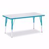 Picture of Berries® Rectangle Activity Table - 24" X 48", E-height - Gray/Teal/Teal