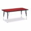 Picture of Berries® Rectangle Activity Table - 24" X 48", T-height - Red/Black/Black