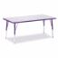 Picture of Berries® Rectangle Activity Table - 30" X 60", E-height - Gray/Purple/Purple