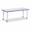 Picture of Berries® Rectangle Activity Table - 30" X 72", Mobile - Gray/Purple/Gray