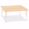 Picture of Berries® Square Activity Table - 48" X 48", A-height - Maple/Black/Black