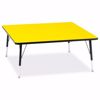 Picture of Berries® Square Activity Table - 48" X 48", E-height - Yellow/Black/Black