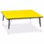 Picture of Berries® Square Activity Table - 48" X 48", E-height - Yellow/Black/Black