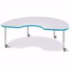 Picture of Berries® Kidney Activity Table - 48" X 72", Mobile - Gray/Teal/Gray
