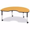 Picture of Berries® Kidney Activity Table - 48" X 72", Mobile - Maple/Maple/Gray