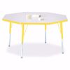 Picture of Berries® Octagon Activity Table - 48" X 48", E-height - Gray/Yellow/Yellow
