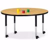 Picture of Berries® Round Activity Table - 48" Diameter, Mobile - Red/Black/Black