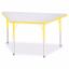 Picture of Berries® Trapezoid Activity Tables - 24" X 48", A-height - Gray/Yellow/Yellow