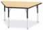 Picture of Berries® Trapezoid Activity Tables - 24" X 48", A-height - Maple/Black/Black