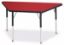 Picture of Berries® Trapezoid Activity Tables - 24" X 48", A-height - Red/Black/Black