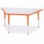 Picture of Berries® Trapezoid Activity Tables - 24" X 48", E-height - Gray/Orange/Orange
