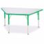 Picture of Berries® Trapezoid Activity Tables - 24" X 48", E-height - Gray/Green/Green