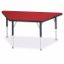 Picture of Berries® Trapezoid Activity Tables - 24" X 48", E-height - Red/Black/Black