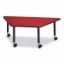 Picture of Berries® Trapezoid Activity Tables - 30" X 60", Mobile - Red/Black/Black