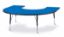 Picture of Berries® Horseshoe Activity Table - 66" X 60", A-height - Blue/Black/Black