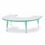 Picture of Berries® Horseshoe Activity Table - 66" X 60", E-height - Gray/Green/Green