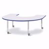 Picture of Berries® Horseshoe Activity Table - 66" X 60", Mobile - Gray/Green/Gray