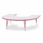 Picture of Berries® Horseshoe Activity Table - 66" X 60", T-height - Gray/Red/Red