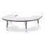 Picture of Berries® Horseshoe Activity Table - 66" X 60", T-height - Gray/Black/Black