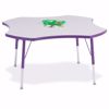 Picture of Berries® Four Leaf Activity Table - 48", A-height - Gray/Purple/Purple