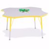 Picture of Berries® Four Leaf Activity Table - 48", A-height - Gray/Yellow/Yellow