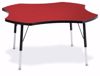Picture of Berries® Four Leaf Activity Table - 48", A-height - Red/Black/Black