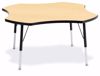 Picture of Berries® Four Leaf Activity Table - 48", A-height - Oak/Black/Black